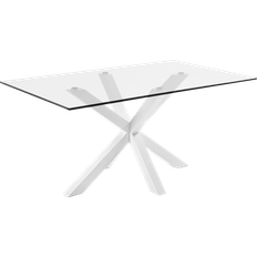 Kave Home Argo Glass With Steel Legs 160 x 90 cm Dining Table