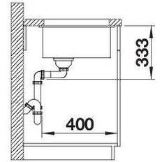 1.5 Corner Sinks Blanco Spülbecken, ROTAN 400-U