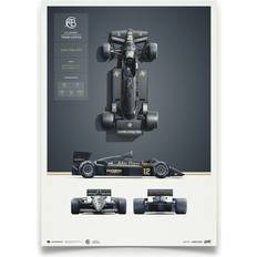 Blue Posters Lotus Lotus F1 Team Type 97T Blueprint Poster