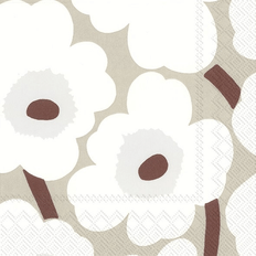 Marimekko Textiles Marimekko Servilletas Unniko 33x33 cm 20-pack Blanco-lino Servilleta de Tela Blanco