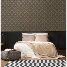 Sublime Art Deco Geometric Black/Gold Wallpaper