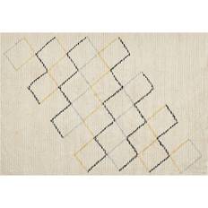 Ekologiska Mattor Beliani Tezpur Bomullsmatta 140x200 cm Beige Beige cm