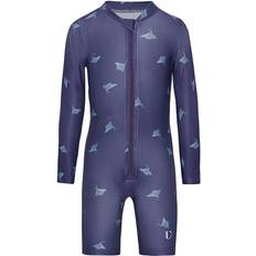 Long Sleeve Jumpsuits Vanilla Copenhagen Heldragt Skate Fish Deep Blue 80/86