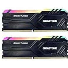 2x16gb ddr4 ram 3200mhz cl16 Gigastone DDR4 RAM Black RGB Game Turbo Desktop RAM 32GB (2x16GB) DDR4 RAM 16GB DDR4-3200MHz PC4-25600 CL16 1.35V 288 Pin Unbuffered Non ECC UDIMM