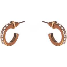 Dazzling Earrings Col Creole W Clear Crystals Gold