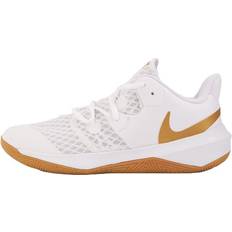 Nike White Racket Sport Shoes Nike Unisex Hyperspeed Court Indoor - White/Mtlc Gold