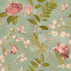 Wallpapers Grandeco Life Lola Green Wallpaper A68803