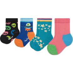 Bleu Chaussettes Happy Socks Lot de 4 Paires De Chaussettes Hautes Enfant XKSPC09-0200 Multicolore