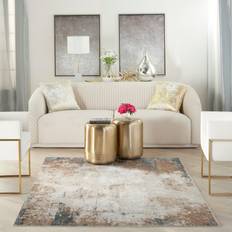Carpets & Rugs Nourison Glitz GLZ06 Abstract Distressed Blue, Brown