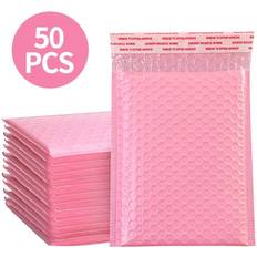 Pink Mailers Tlily 50PCS Foam Envelope Bags Self Seal Mailers Padded Envelopes with Bubble Mailing Bag Packages Bag Pink