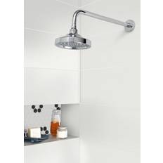 GoodHome GoodHome Plain White Matt Ceramic Wall Tile, Pack Of 8, L600mm W200mm