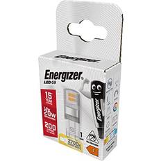 Energizer G9 LED Light Bulb. 1.9W 20w Halogen Equivalent 220-240V. 200 Lumens. Bi-Pin Base Saving. Warm White 2700k