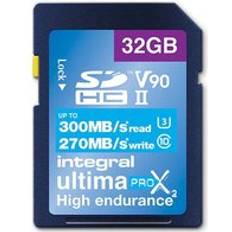 Integral UltimaPro X2 SDXC 32GB 300MB/s V90 UHS-II Memory Card