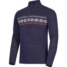 Gridarmor Tøj Gridarmor Men's Snøkrystal Jacquard Ullgenser, XXL, Navy Blazer