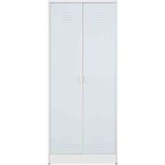 Mobili Premier Housewares Academy 2-Door Metal Wardrobe White Powder Coat