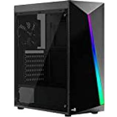 Computer Cases AeroCool Boitier Moyen Tour ATX Shard Tempered Glass RGB avec panneau vitré (Noir)