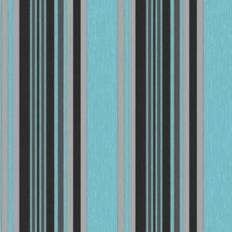 Wallpapers Debona Luxury Marrakech Striped Wallpaper Teal Black Silver Textured Embossed Vinyl
