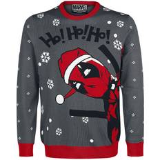 Gråa - Jultröjor Christmas jumper av Deadpool Ho! Ho! Ho! Herr grå/röd