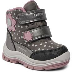 Mädchen Booties Geox Baby-Mädchen FLANFIL Girl ABX Ankle Boot, DK Grey/PINK