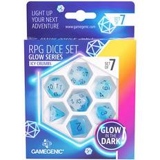 Gamegenic Glow Series RPG Dice Set 7pcs Icy Crumbs