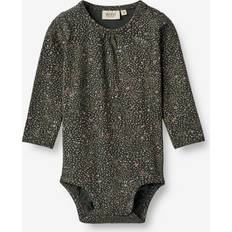 Wheat Schwarz Kinderbekleidung Wheat Black Coal Flowers Body Liv-18 mdr