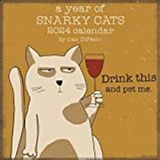 Transparent Calendars Andrews McMeel Publishing A Year of Snarky Cats 2024 Wall Calendar