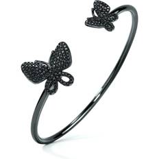 Unisexo Pulseras Folli Follie Brazalete Mariposas Plata de ley Ø mm) Color-Plateado