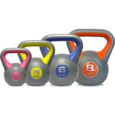 DKN Technology 2, 4, 6 and 8kg Vinyl Kettlebell Weight Set