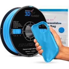 3D Printing ATARAXIA ART Flexible PLA Filament 1.75mm,3D Printer Filament 1kg/2.2lb Spool,Better Than TPU,89A Shore Hardness,Patent Formula, Compatible Bowden Extruder,with Filament Storage Bag,FPLA Sky Blue