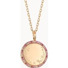 Beige Necklaces Merci Maman Personalised Pink October Signature Necklace