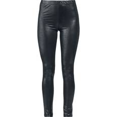 Leather Tights Rock Rebel by EMP Leather-look crocodile leggings Leggings black