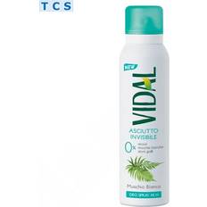 Vidal Usynlig Tør Spraydeodorant 150ml Hvid Moskus 150ml