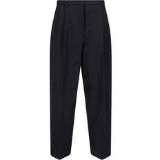 Jil Sander High-Rise Virgin Wool Pants - Black