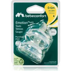 BebeConfort Emotion Physio Slow Flow baby bottle teat 0-6 m 2 pc