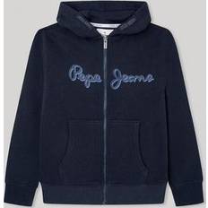 Pepe Jeans Boys Logo Print Hoodie In Brushed Cotton