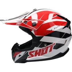 Adult Motorcycle Helmets Shot Pulse Revenge Helmet - White/Red/Black Adult