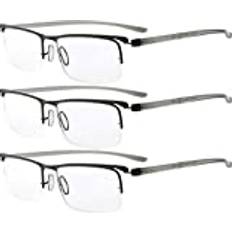 Läsglasögon 3 pack Eyekepper Gunmetal Frame Reader Eyeglass 3-pack