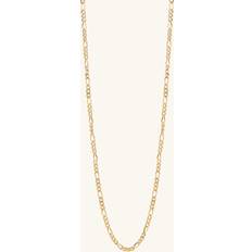 Sterling Forever Figaro Chain Necklace Gold