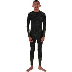 Stehkragen Basisschicht Volc Junior Seamless 1st Layer Set Patterned/Green, Unisex, Tøj, basislag, Alpinsport, Mønstret/Grøn, 146/152