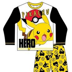 Black Night Garments Pokémon Boys Pokemon Pyjama Set Black White Yellow Age 11-12