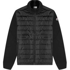 Moncler Daunenjacke Aus Wollmischtrikot Schwarz