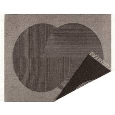 NJRD Circles uldplaid Tæppe Brun (170x130cm)