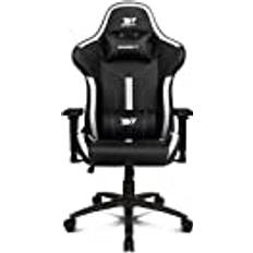 Drift DRIFT GAMING Chair DR350 -DR350BW Professioneller Gaming Chair, Kunstleder, 4D-Armlehnen, geräuscharme Rollen, Klasse 4 Kolben, Neigung, Lenden-/Halswirbelkissen, Farbe schwarz/weiß