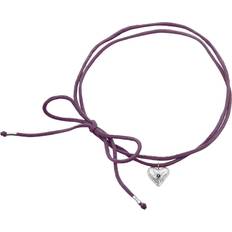 Maanesten Quinn Silver Eye Of Kyanite Purple Silk Necklace 2676C