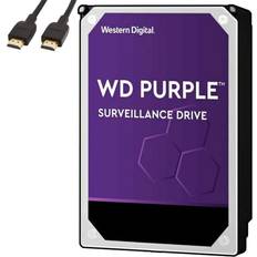 Western Digital Western Digital WD 8TB Purple Surveillance Internal Hard Drive 7200 RPM Class, SATA 6 Gb/s, 256MB Cache, 3.5" Crypto Chia Mining WD82PURZ BROAGE HDMI Cable