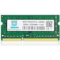 motoeagle 4 GB 1Rx8 PC3L 12800S DDR3L 1600 SODIMM RAM DDR3 12800 PC3 1600 MHz 204-pin CL11 Dual Rank anteckningsbok minne 1,35 V