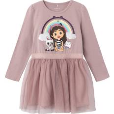 Name It Orbiri Gabby LS Tulle Dress - Deauville Mauve (13227963)