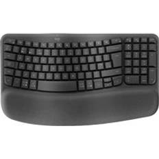 Engelsk layout Logitech Wave Keys affärer, trådlöst grafit, engelsk QWERTY-layout