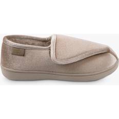 totes Sparkle Velour Closed Back Slippers, Mink Sparkle
