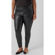 Skinn Tights Vero Moda Skinny Fit Medelhög Curve Leggings Black